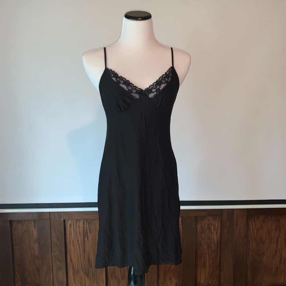 Black silky dress